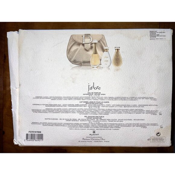 Dior Jadore Cosmetic Bag Only.  Satin Snap Clutch Bag Dior Logo Orig. box - READ - Picture 13 of 16